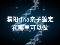 濮阳dna亲子鉴定在哪里可以做