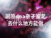 固原dna亲子鉴定去什么地方能做