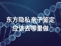 东方隐私亲子鉴定应该去哪里做