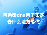 阿勒泰dna亲子鉴定去什么地方能做