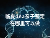 临夏dna亲子鉴定在哪里可以做