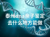 泰州dna亲子鉴定去什么地方能做