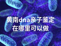 黄南dna亲子鉴定在哪里可以做