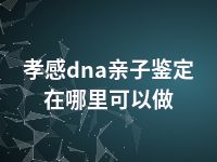 孝感dna亲子鉴定在哪里可以做