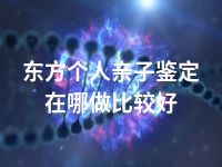 东方个人亲子鉴定在哪做比较好