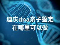 迪庆dna亲子鉴定在哪里可以做