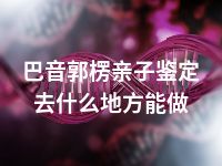 巴音郭楞亲子鉴定去什么地方能做