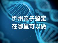 忻州亲子鉴定在哪里可以做