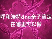 呼和浩特dna亲子鉴定在哪里可以做