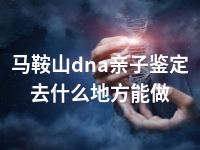 马鞍山dna亲子鉴定去什么地方能做