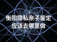 衡阳隐私亲子鉴定应该去哪里做