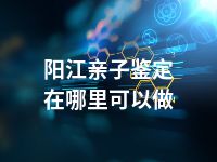 阳江亲子鉴定在哪里可以做