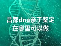 昌都dna亲子鉴定在哪里可以做