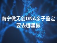 南宁做无创DNA亲子鉴定要去哪里做