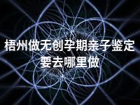 梧州做无创孕期亲子鉴定要去哪里做