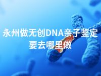 永州做无创DNA亲子鉴定要去哪里做