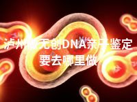 泸州做无创DNA亲子鉴定要去哪里做