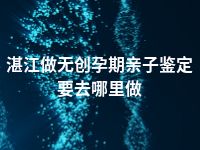 湛江做无创孕期亲子鉴定要去哪里做