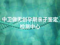 中卫做无创孕期亲子鉴定检测中心