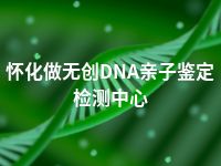 怀化做无创DNA亲子鉴定检测中心