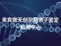 来宾做无创孕期亲子鉴定检测中心