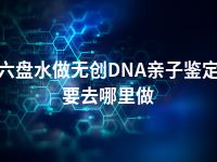 六盘水做无创DNA亲子鉴定要去哪里做