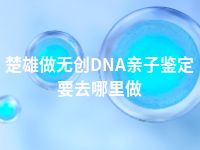 楚雄做无创DNA亲子鉴定要去哪里做