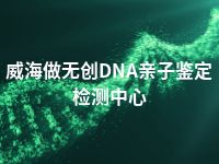 威海做无创DNA亲子鉴定检测中心