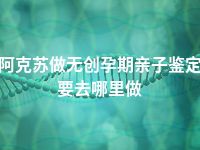 阿克苏做无创孕期亲子鉴定要去哪里做