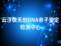 云浮做无创DNA亲子鉴定检测中心