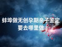 蚌埠做无创孕期亲子鉴定要去哪里做