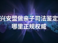 兴安盟做亲子司法鉴定哪里正规权威