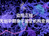 资阳正规无创孕期亲子鉴定机构查询