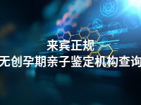 来宾正规无创孕期亲子鉴定机构查询