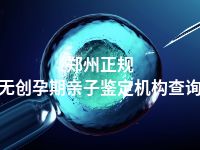 郑州正规无创孕期亲子鉴定机构查询