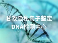 甘孜隐私亲子鉴定DNA检测中心