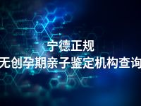 宁德正规无创孕期亲子鉴定机构查询