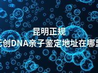 昆明正规无创DNA亲子鉴定地址在哪里