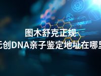 图木舒克正规无创DNA亲子鉴定地址在哪里