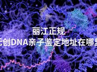 丽江正规无创DNA亲子鉴定地址在哪里