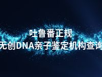 吐鲁番正规无创DNA亲子鉴定机构查询