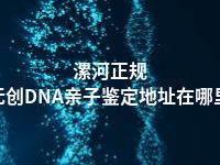 漯河正规无创DNA亲子鉴定地址在哪里