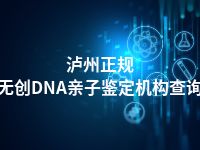 泸州正规无创DNA亲子鉴定机构查询