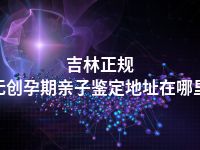 吉林正规无创孕期亲子鉴定地址在哪里