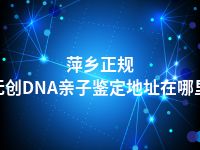 萍乡正规无创DNA亲子鉴定地址在哪里