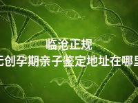 临沧正规无创孕期亲子鉴定地址在哪里