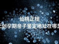 仙桃正规无创孕期亲子鉴定地址在哪里