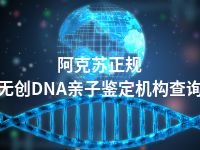 阿克苏正规无创DNA亲子鉴定机构查询