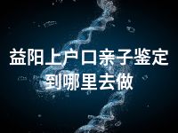 益阳上户口亲子鉴定到哪里去做