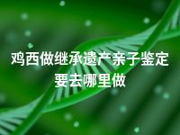 鸡西做继承遗产亲子鉴定要去哪里做